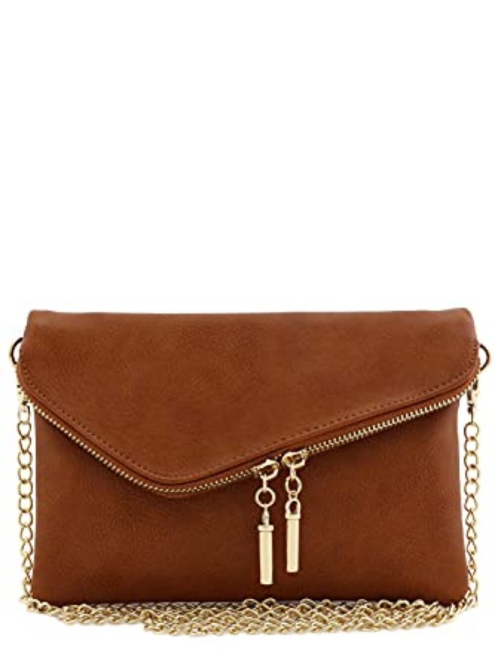 FashionPuzzle Envelope Wristlet Clutch Crossbody Bag with Chain Strap